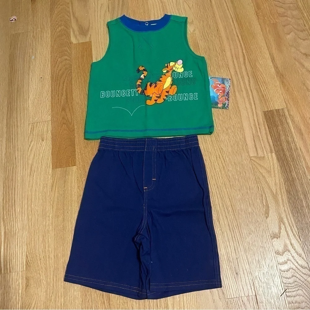 Disney Tigger Outfit NEW Vintage 24 Months Winnie the Pooh 90s Tank Top Shorts